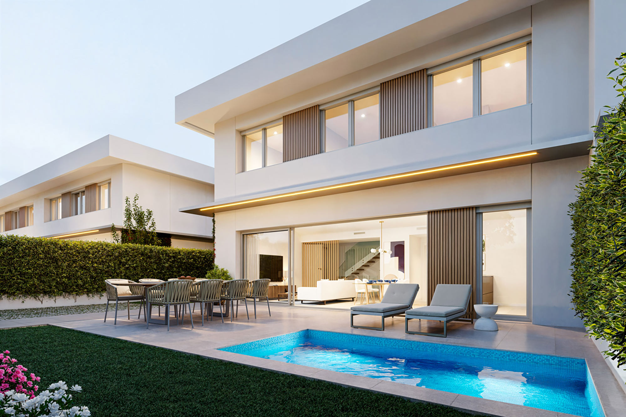 Promoción obra nueva Vivienda unifamiliar en Valdebebas, con jardín, piscina, aerotermia y domótica integrada