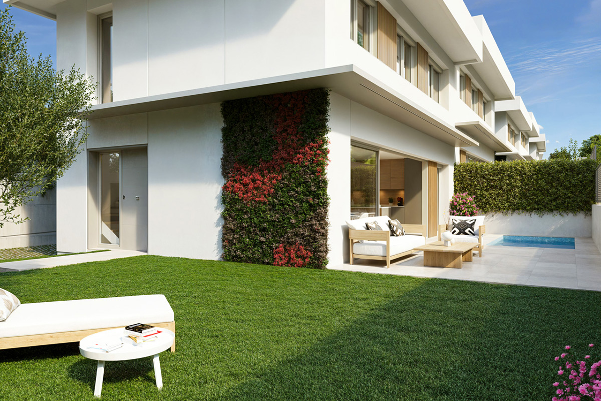 Promoción obra nueva Vivienda unifamiliar en Valdebebas, con jardín, piscina, aerotermia y domótica integrada