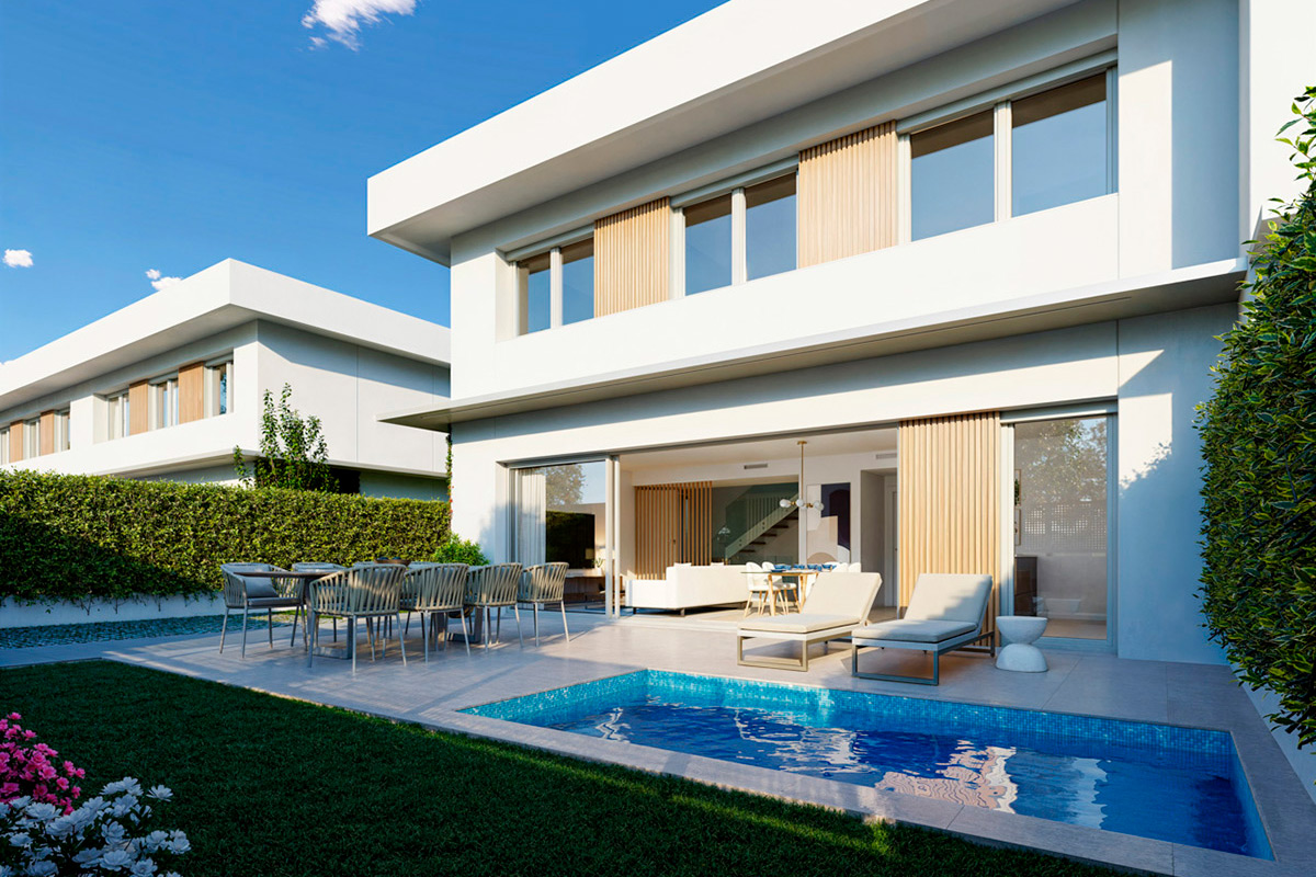 Promoción obra nueva Vivienda unifamiliar en Baldebebas, M40 con jardín, piscina, aerotermia y domótica integrada