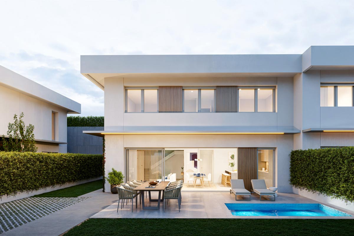 Promoción obra nueva Vivienda unifamiliar en Valdebebas, con jardín, piscina, aerotermia y domótica integrada